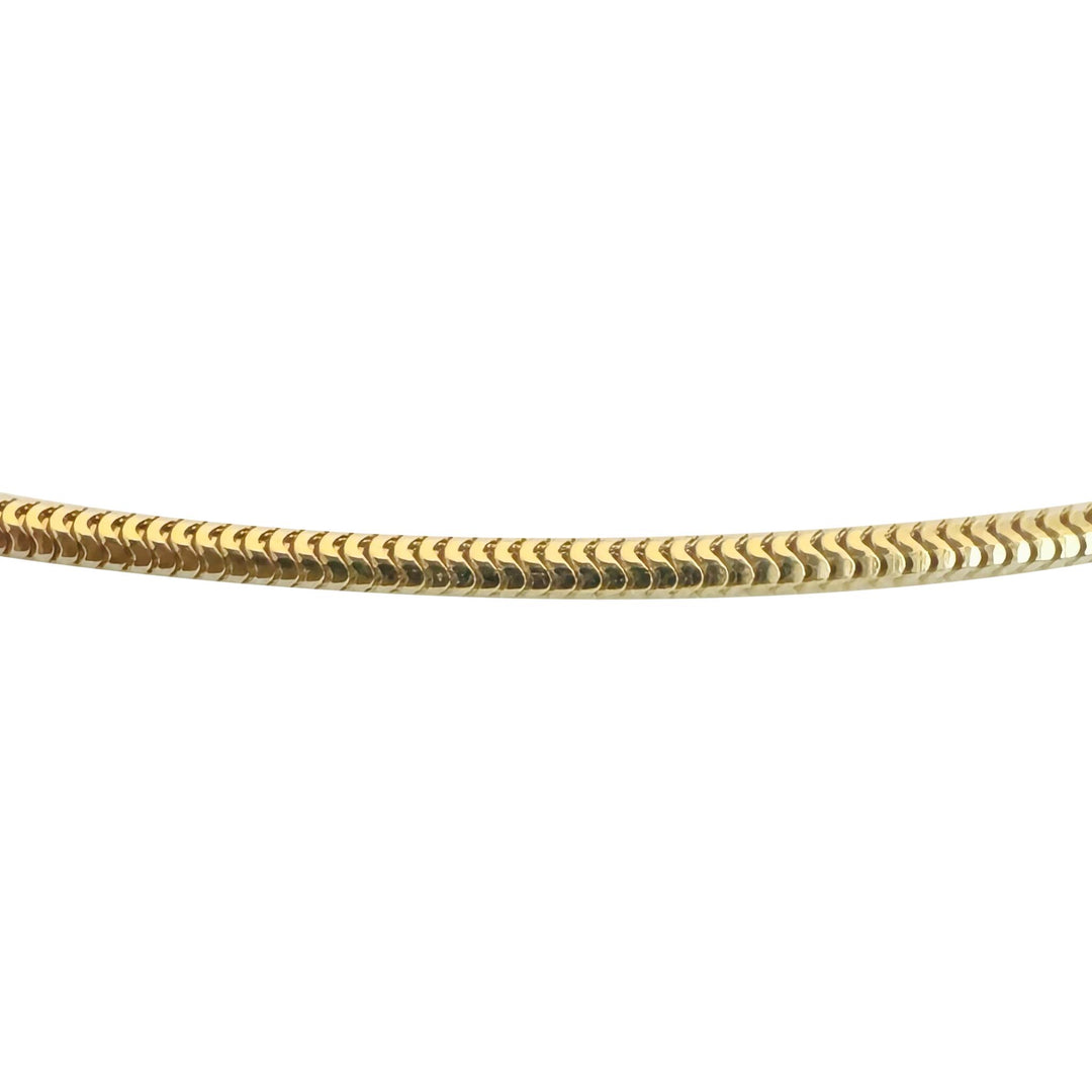 14k Yellow Gold 5.5g Solid Thin 1.5mm Snake Link Chain Necklace Italy 24"
