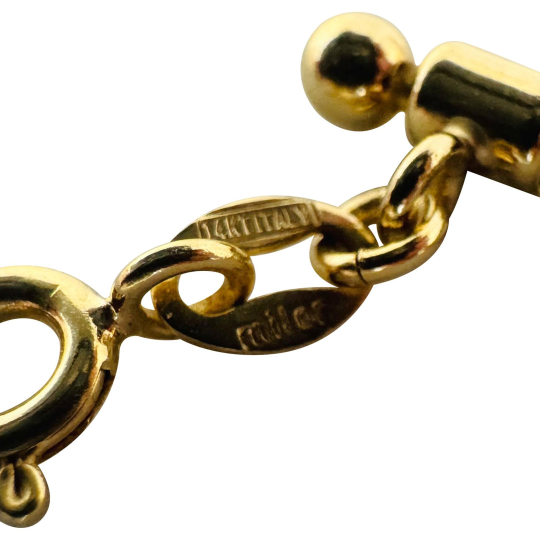 14k Yellow Gold 5.5g Solid Thin 1.5mm Snake Link Chain Necklace Italy 24"