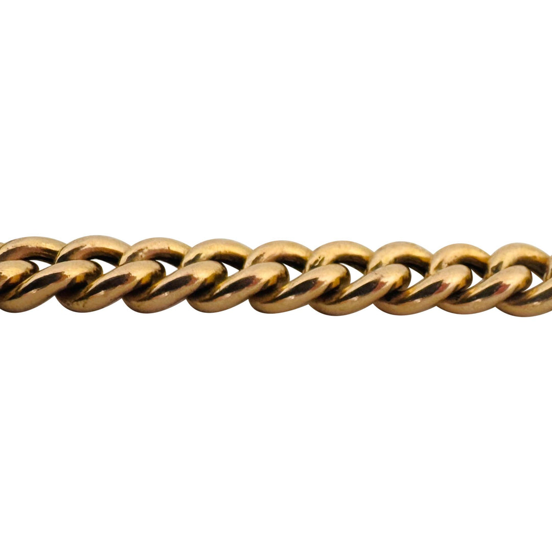 18k Yellow Gold 12.6g Solid Vintage 6mm Ladies Curb Link Bracelet 7"
