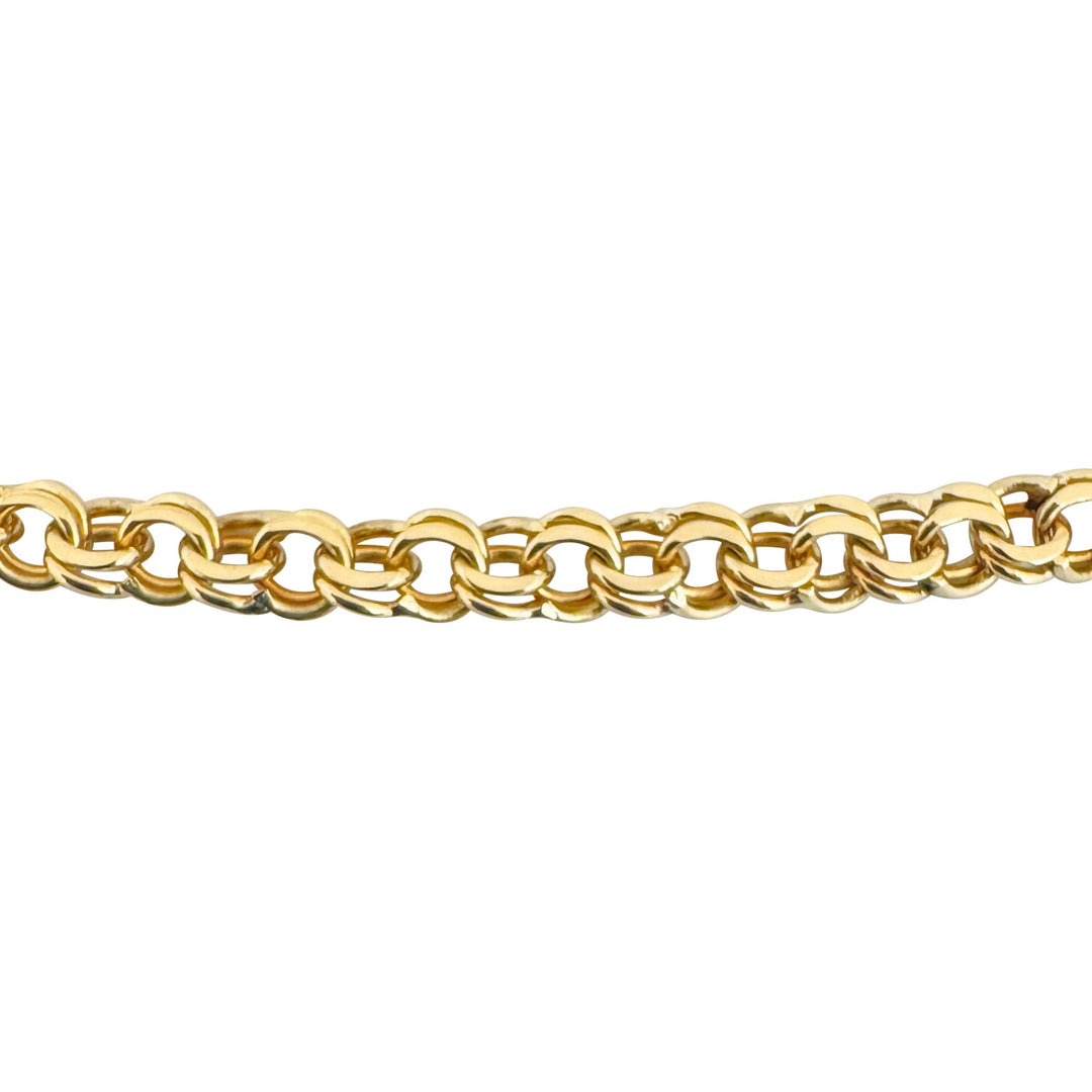 18k Yellow Gold 16g Solid 4mm Double Curb Link Chain Necklace 24"