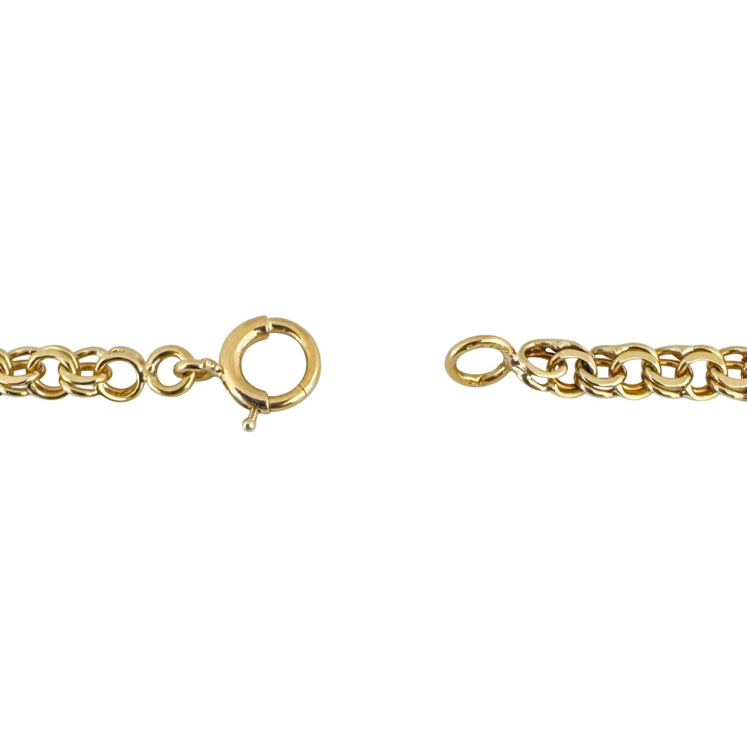 18k Yellow Gold 16g Solid 4mm Double Curb Link Chain Necklace 24"
