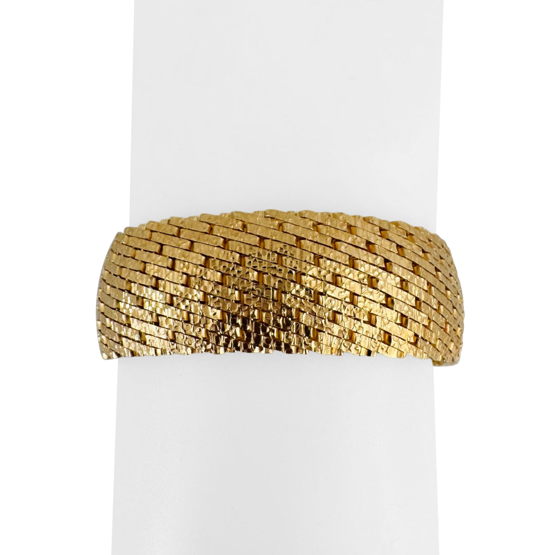 18k Yellow Gold 58.5g Solid Very Heavy UnoAErre Fancy Link Bracelet Italy 7.5"