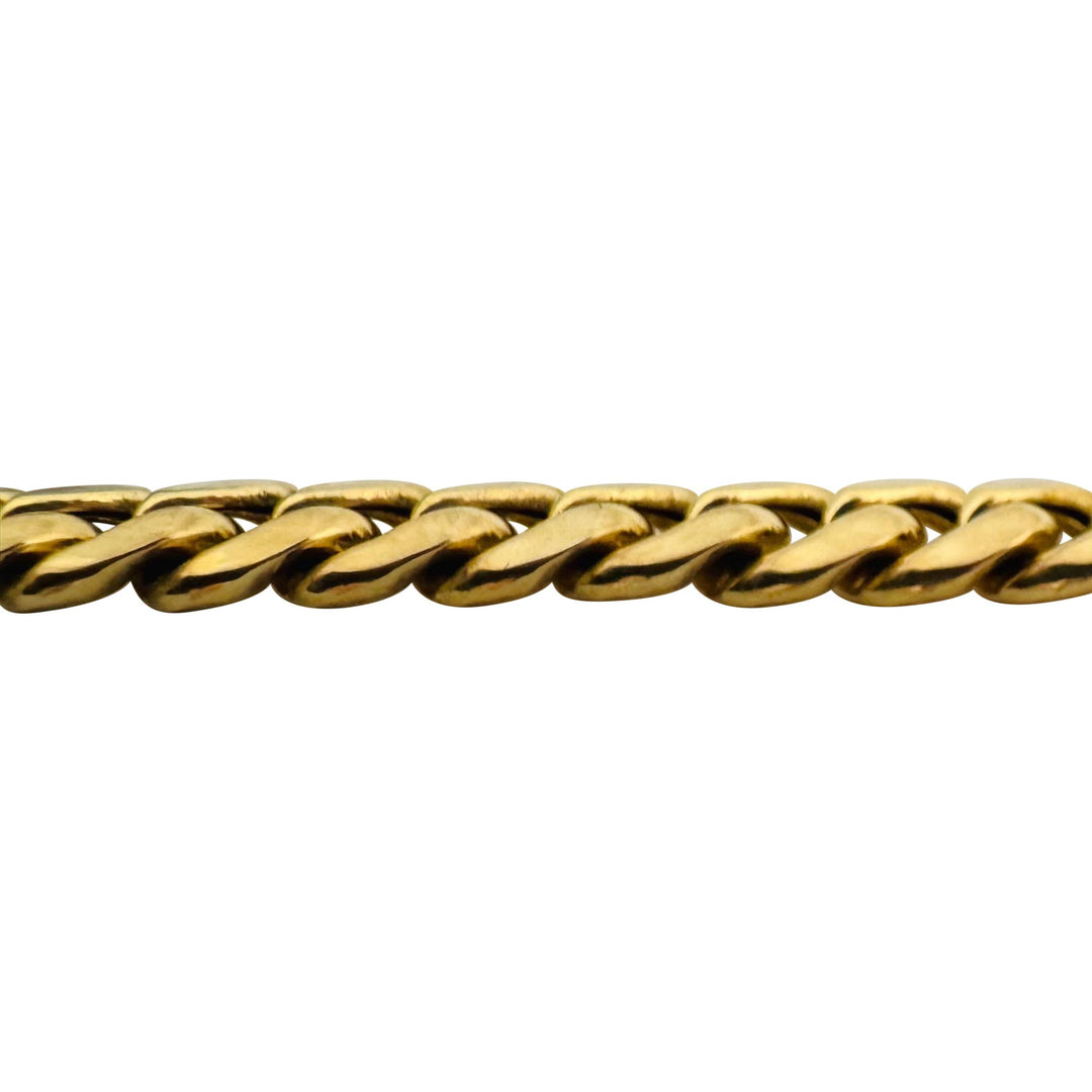 14k Yellow Gold 24.7g Semi Solid 6mm Cuban Link Chain Necklace 24"