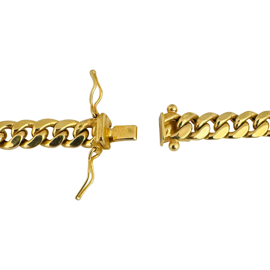 14k Yellow Gold 24.7g Semi Solid 6mm Cuban Link Chain Necklace 24"