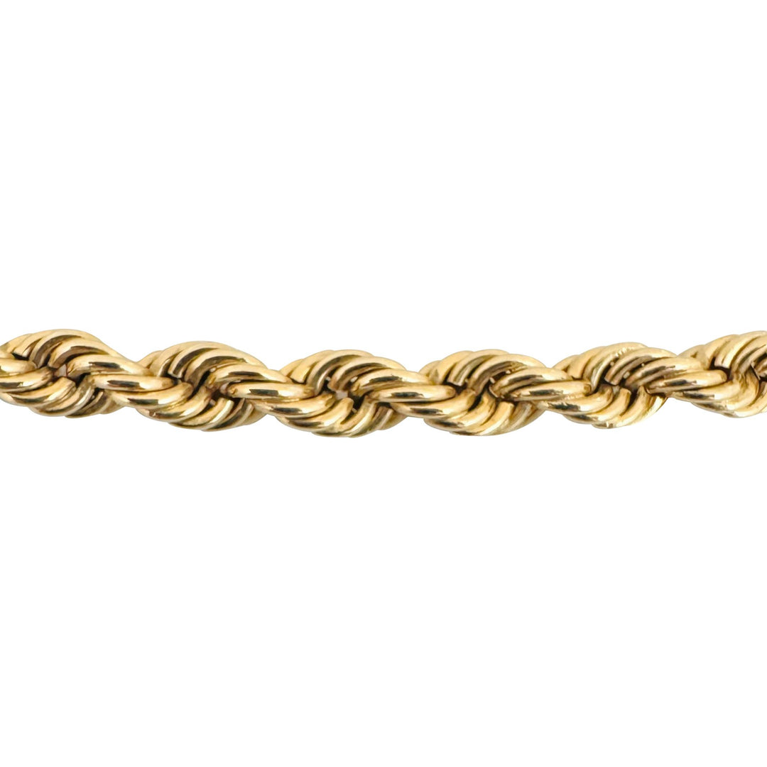 14k Yellow Gold 34.4g Solid Heavy Vintage 4.5mm Rope Chain Necklace 24"
