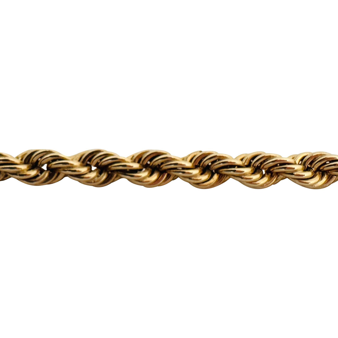 14k Yellow Gold 34.4g Solid Heavy Vintage 4.5mm Rope Chain Necklace 24"
