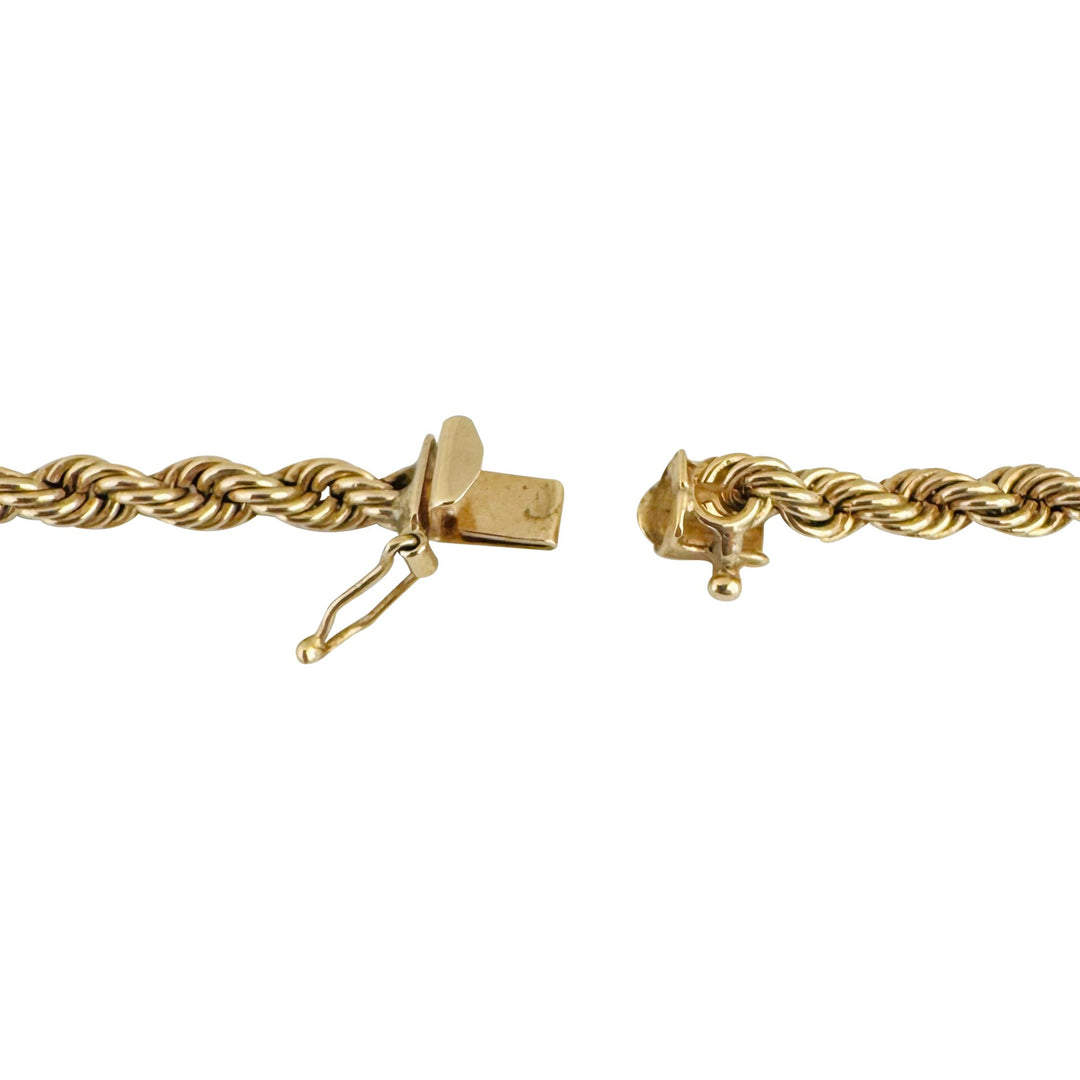 14k Yellow Gold 34.4g Solid Heavy Vintage 4.5mm Rope Chain Necklace 24"