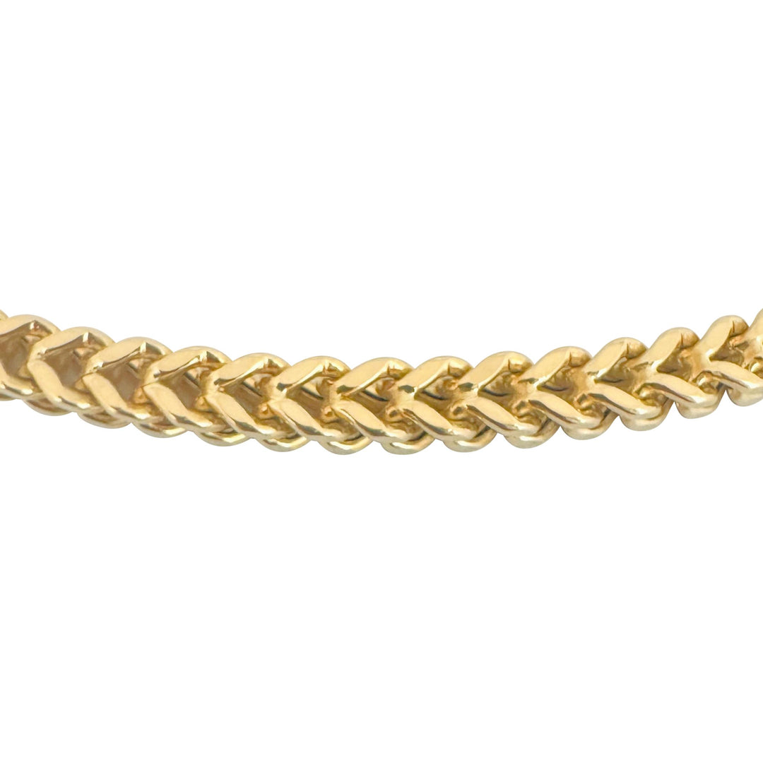 14k Yellow Gold 38g Thick Squared 5.5mm Men's Franco Link Chain Necklace 24"