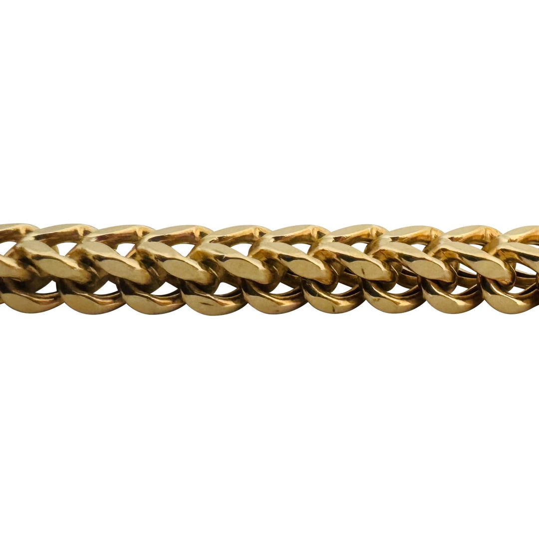 14k Yellow Gold 38g Thick Squared 5.5mm Men's Franco Link Chain Necklace 24"