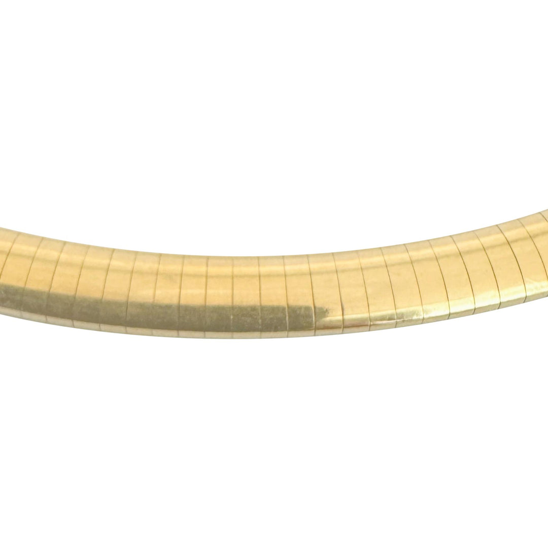 14k Yellow Gold 38g Solid Heavy 6mm Omega Link Necklace Italy 16"