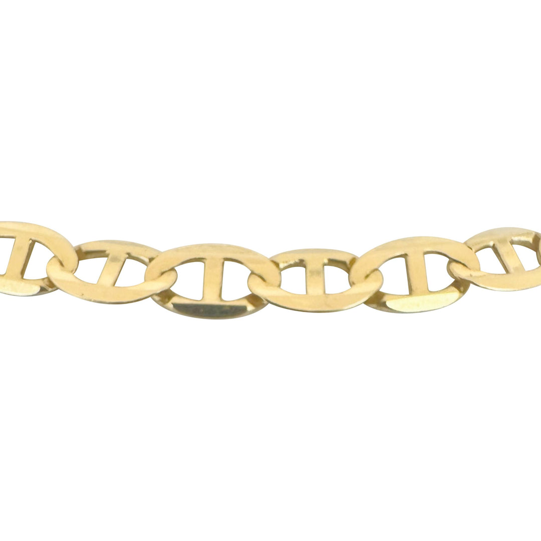 14k Yellow Gold 23.4g Solid 6mm Mariner Link Chain Necklace 23"