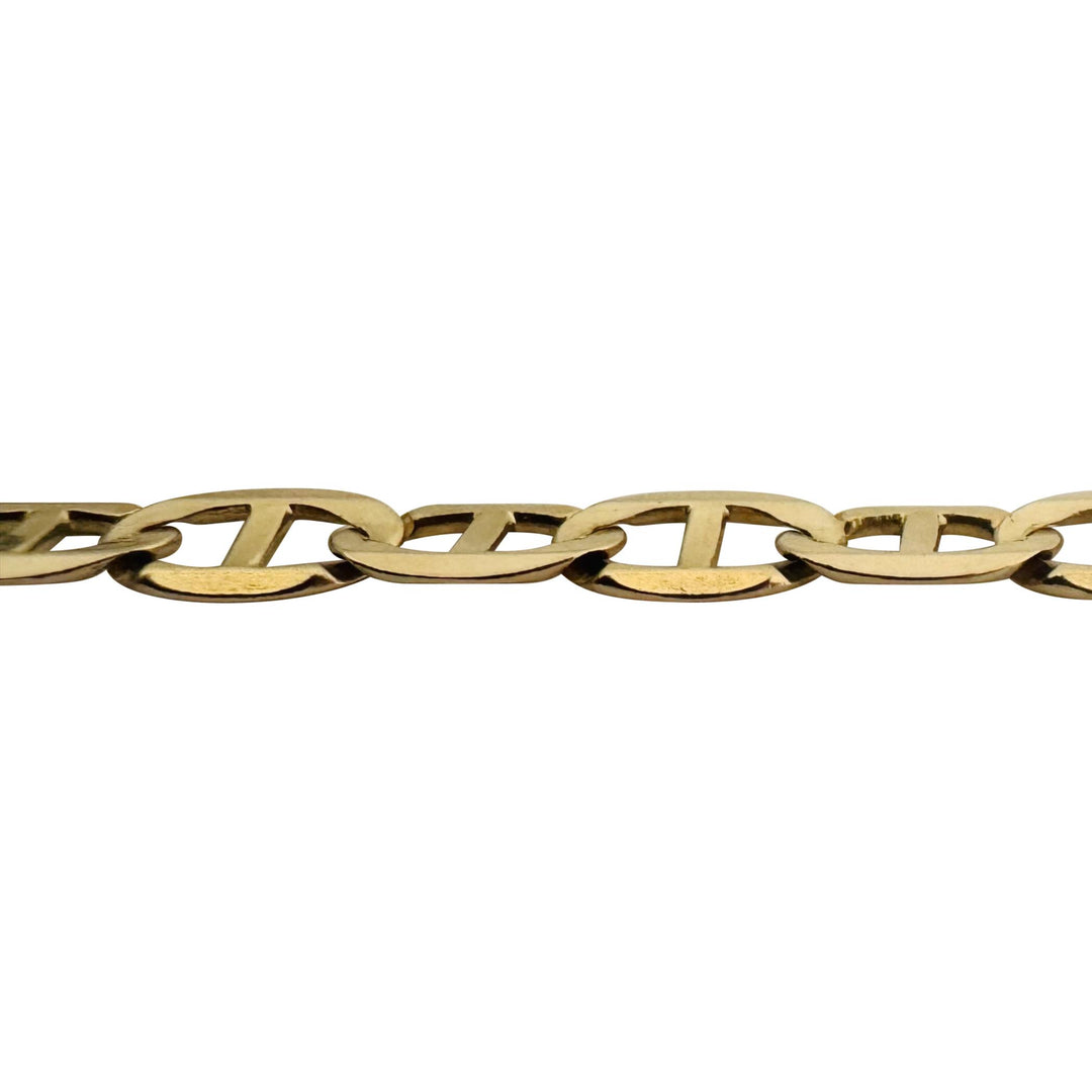 14k Yellow Gold 23.4g Solid 6mm Mariner Link Chain Necklace 23"