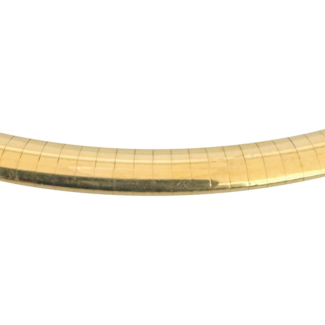 14k Yellow Gold 32.8g Solid Heavy 6mm Omega Link Necklace 16"