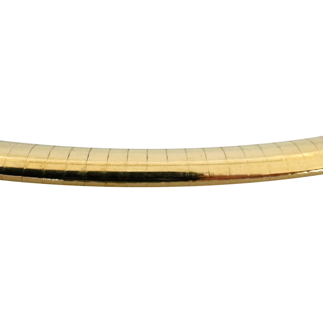 14k Yellow Gold 32.8g Solid Heavy 6mm Omega Link Necklace 16"