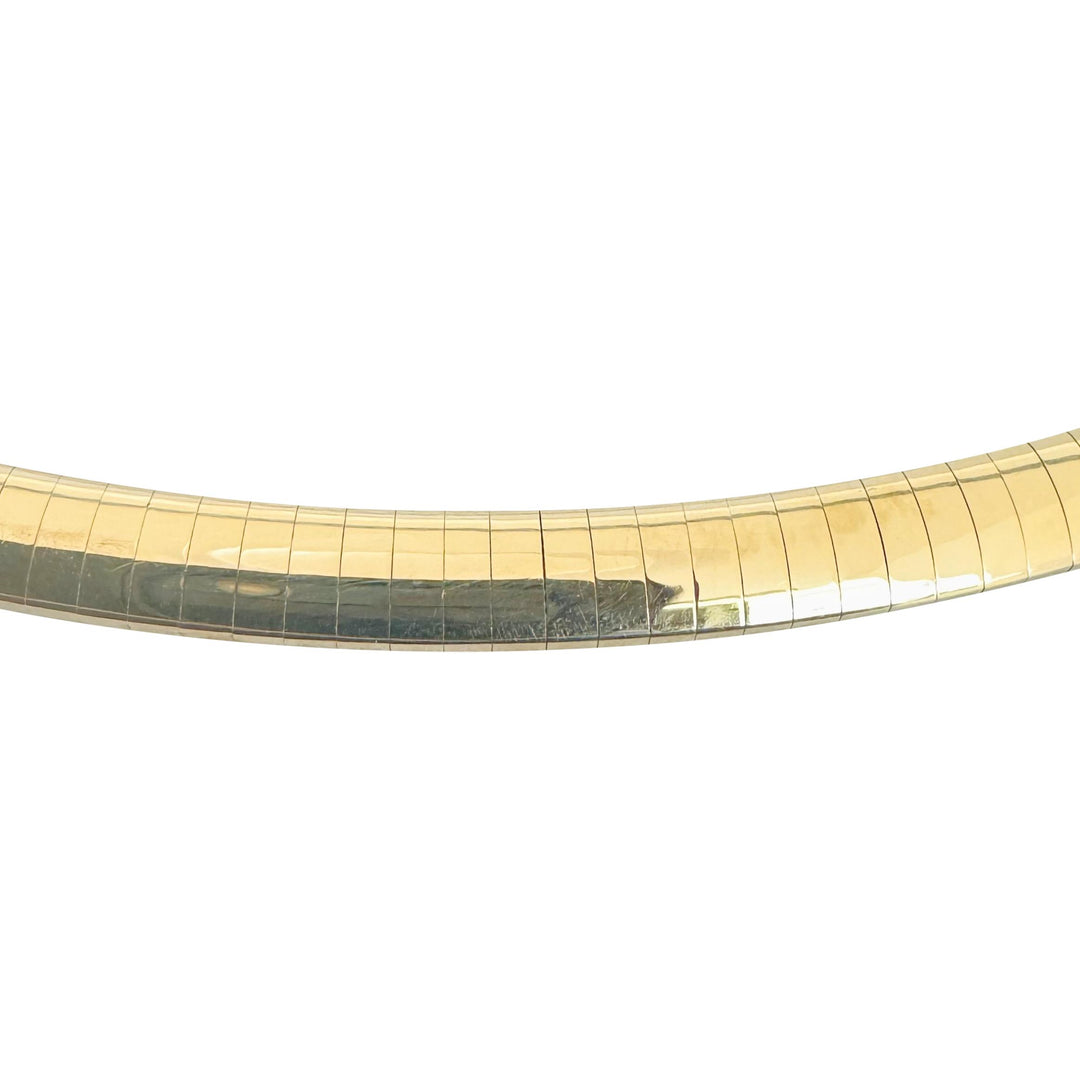 14k Yellow Gold 30.8g Solid Heavy 6mm Omega Link Necklace Italy 16"