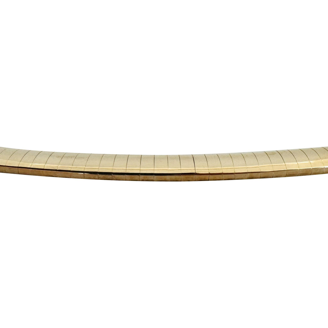 14k Yellow Gold 30.8g Solid Heavy 6mm Omega Link Necklace Italy 16"