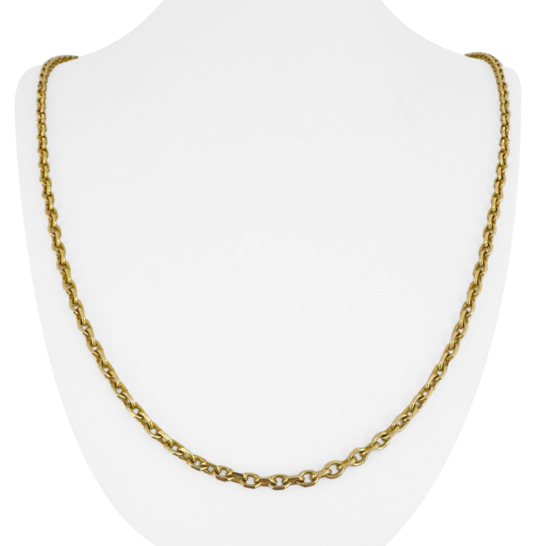 18k Yellow Gold 26g Solid Heavy 3.5mm Cable Link Chain Necklace 26"