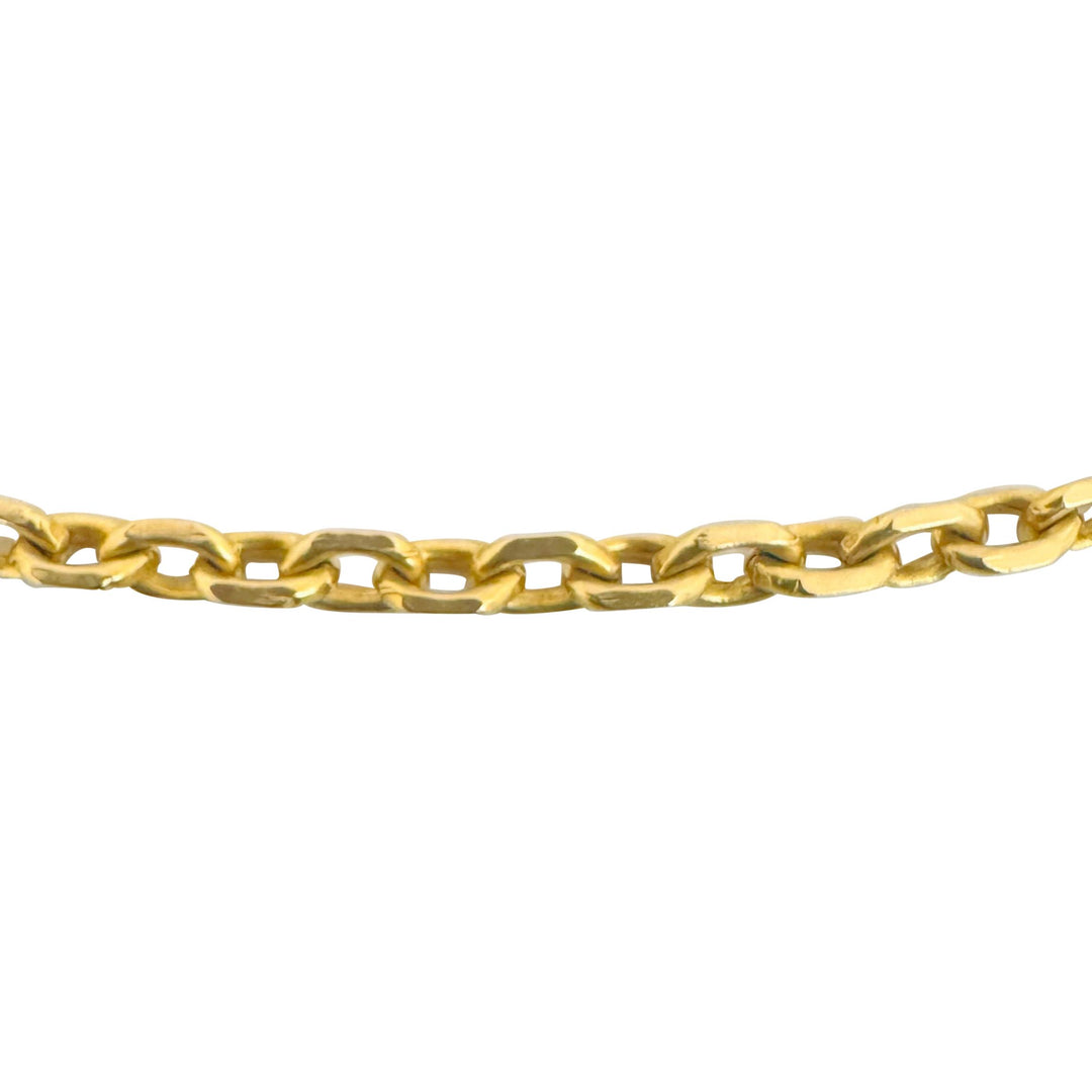 18k Yellow Gold 26g Solid Heavy 3.5mm Cable Link Chain Necklace 26"