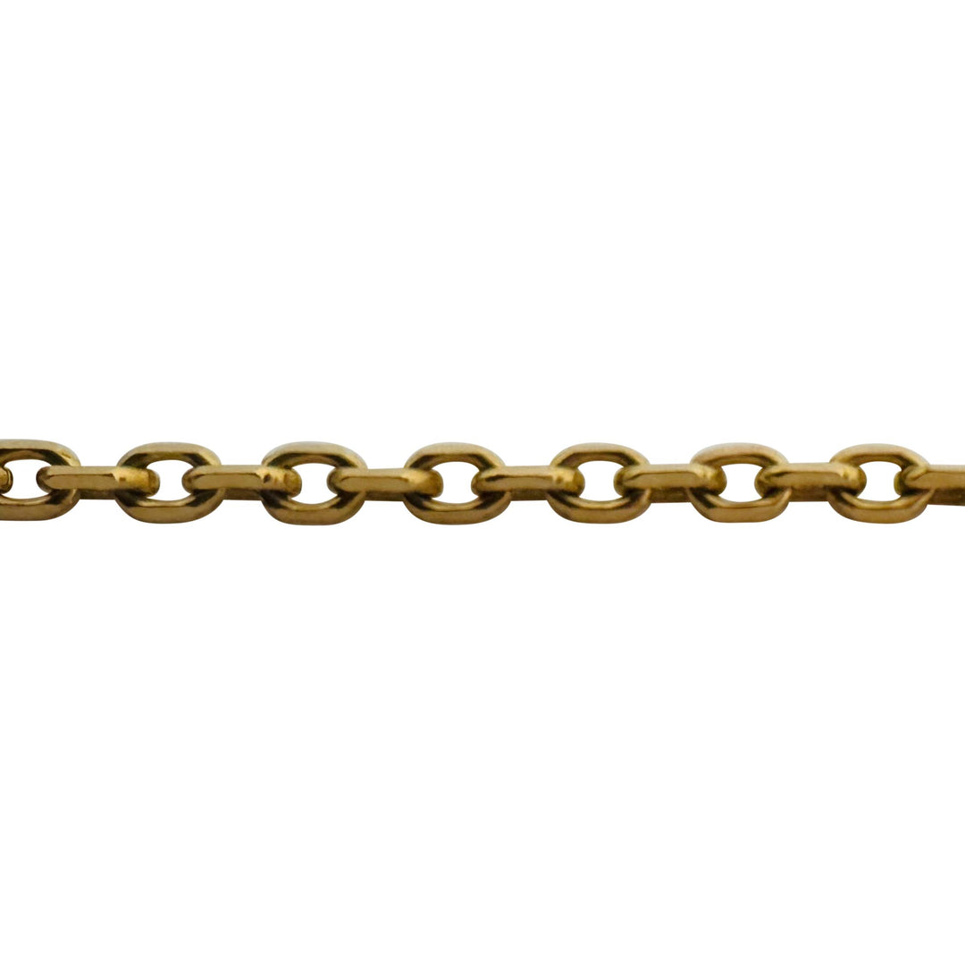 18k Yellow Gold 26g Solid Heavy 3.5mm Cable Link Chain Necklace 26"