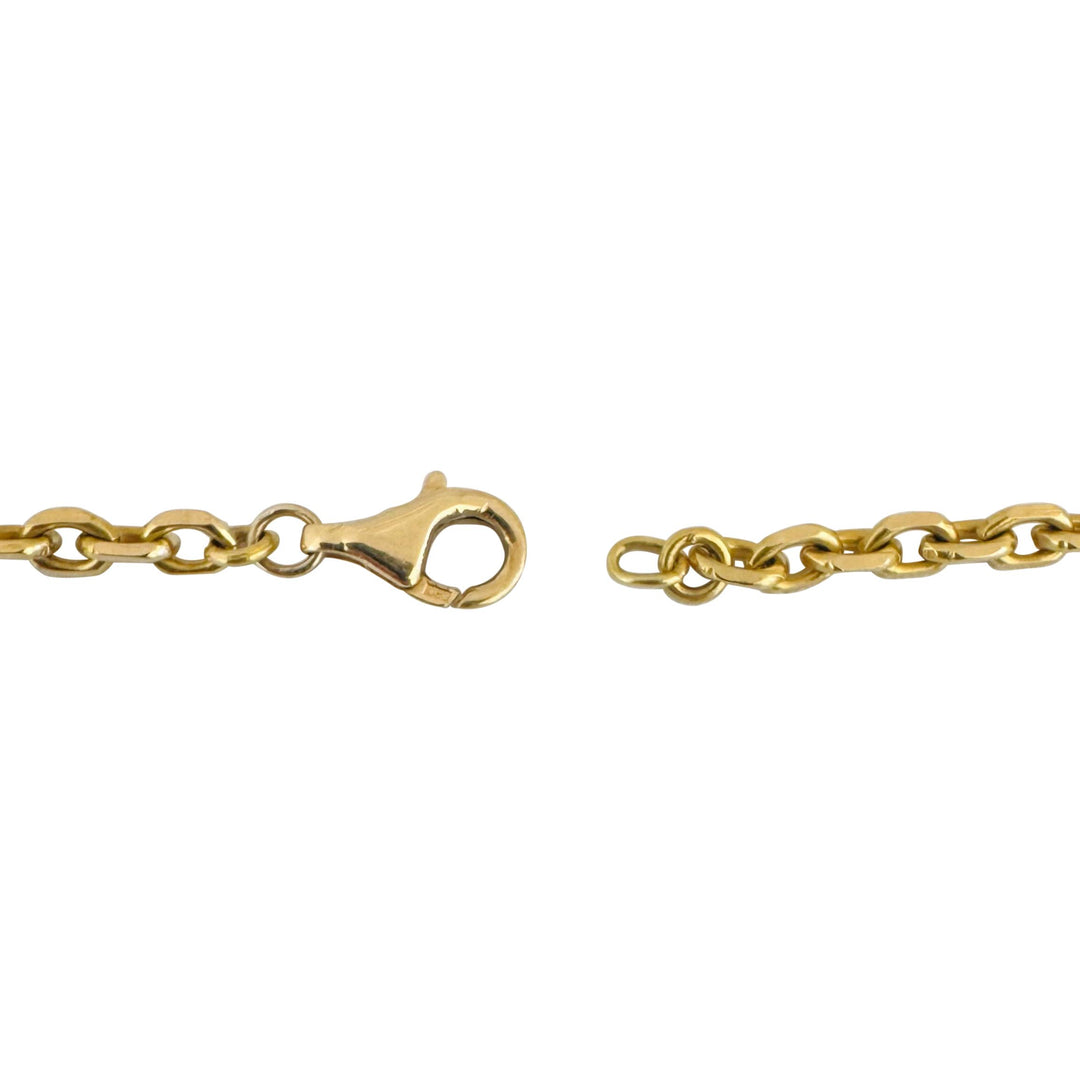 18k Yellow Gold 26g Solid Heavy 3.5mm Cable Link Chain Necklace 26"