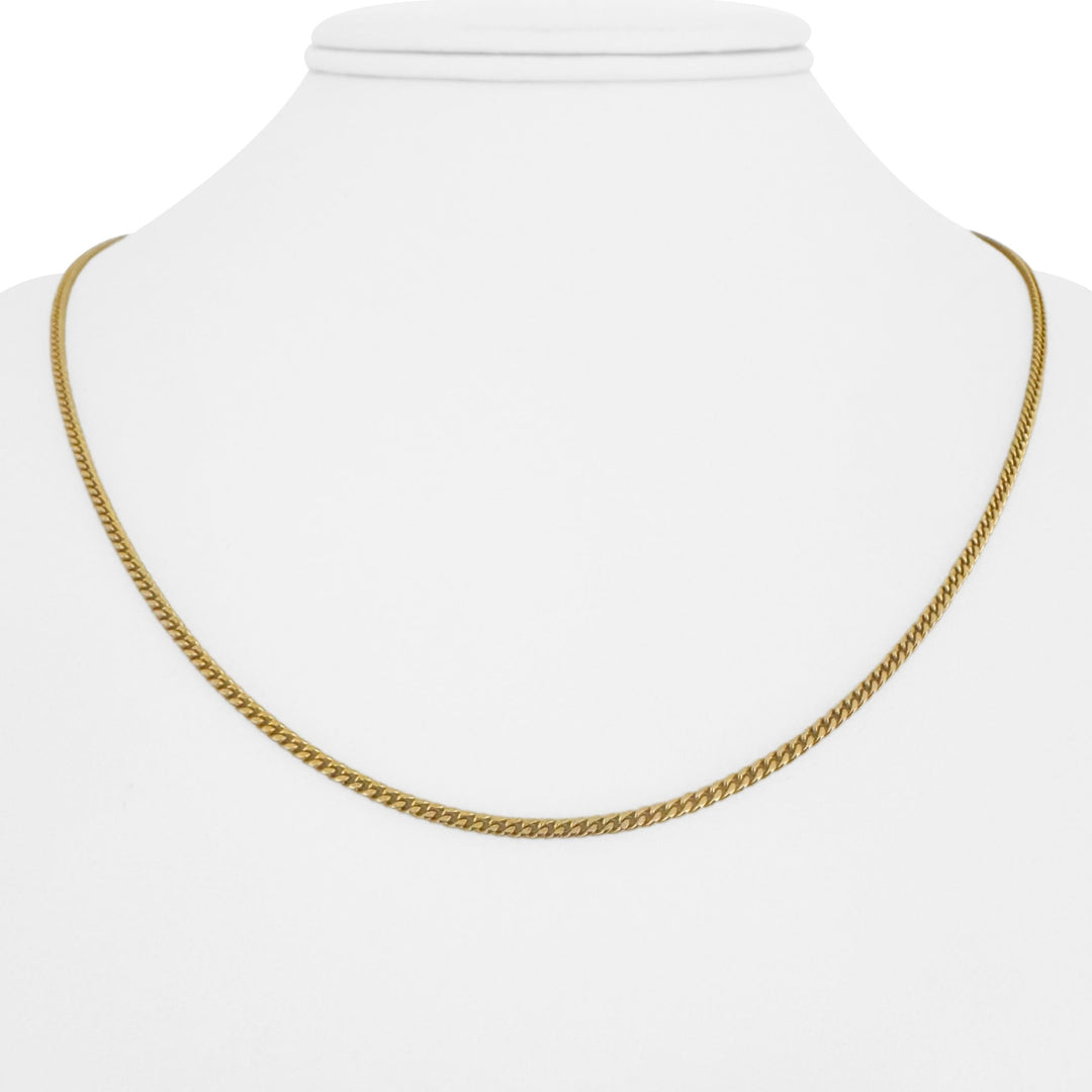 18k Yellow Gold 6.6g Solid Thin 2mm Vintage Curb Link Chain Necklace 19"