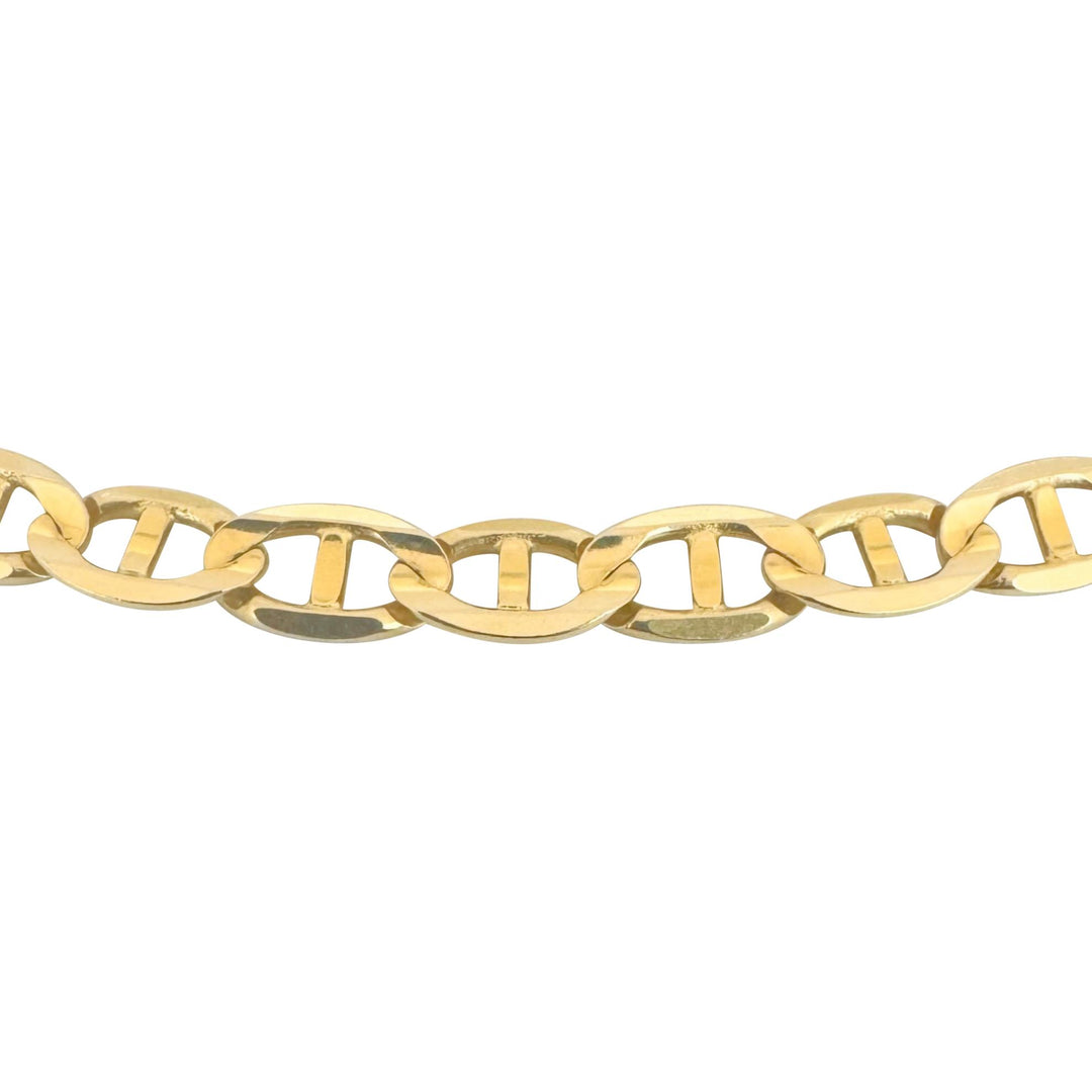 14k Yellow Gold 29g Solid Heavy 6mm Mariner Link Chain Necklace Italy 23"