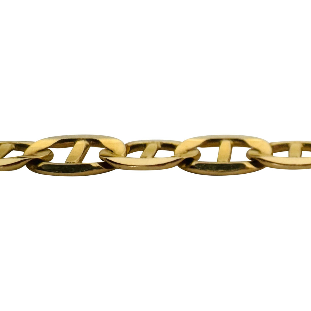 14k Yellow Gold 29g Solid Heavy 6mm Mariner Link Chain Necklace Italy 23"