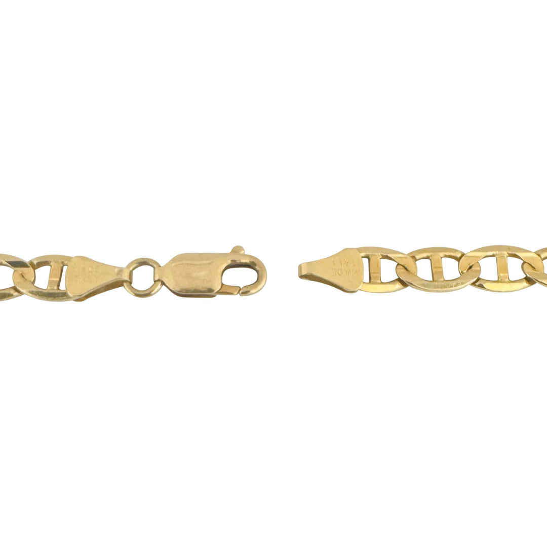 14k Yellow Gold 29g Solid Heavy 6mm Mariner Link Chain Necklace Italy 23"