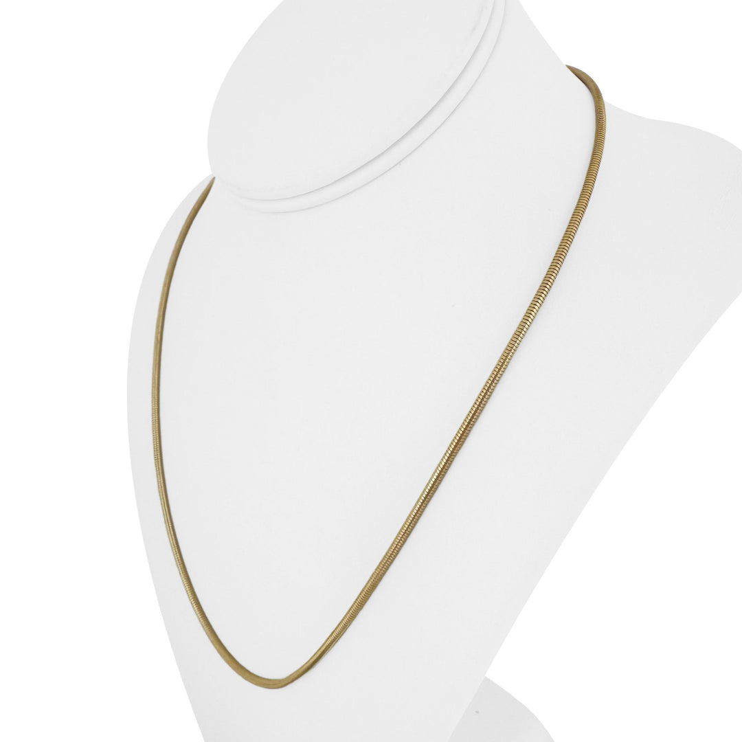 14k Yellow Gold 15g Solid Vintage UnoArre Snake Link Necklace Italy 20"