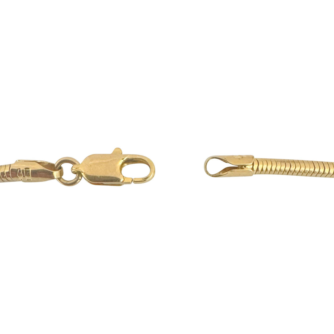 14k Yellow Gold 15g Solid Vintage UnoArre Snake Link Necklace Italy 20"
