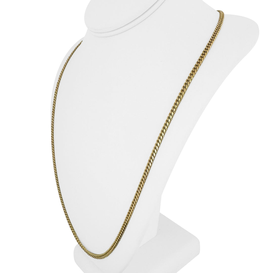 14k Yellow Gold 23.3g Solid 3.5mm Curb Link Chain Necklace South Africa 26"