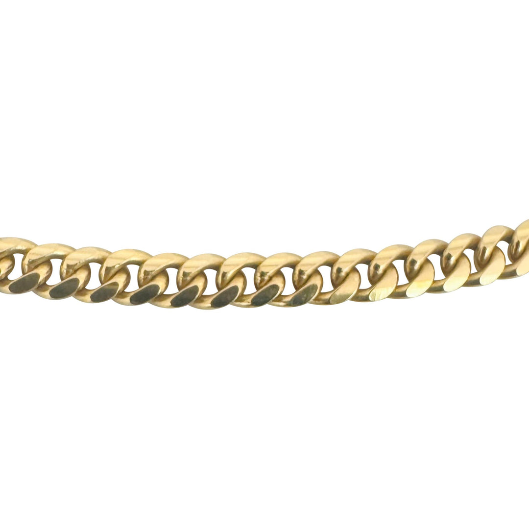 14k Yellow Gold 23.3g Solid 3.5mm Curb Link Chain Necklace South Africa 26"