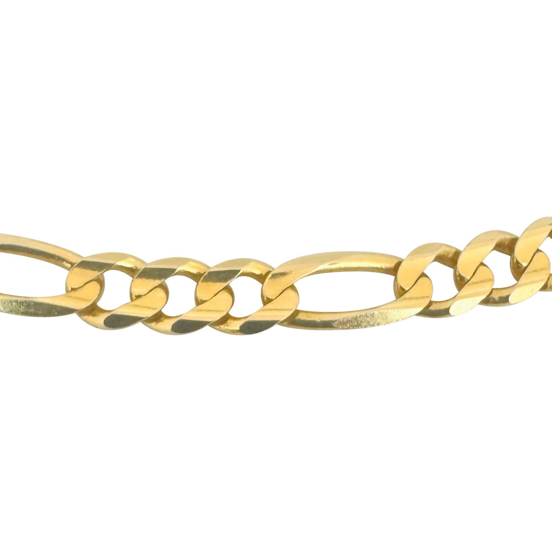 14k Yellow Gold 25g Solid 6mm Figaro Link Chain Necklace Italy 20"