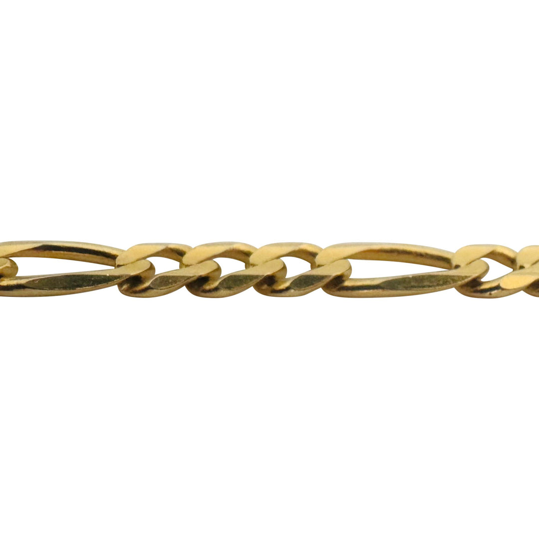 14k Yellow Gold 25g Solid 6mm Figaro Link Chain Necklace Italy 20"