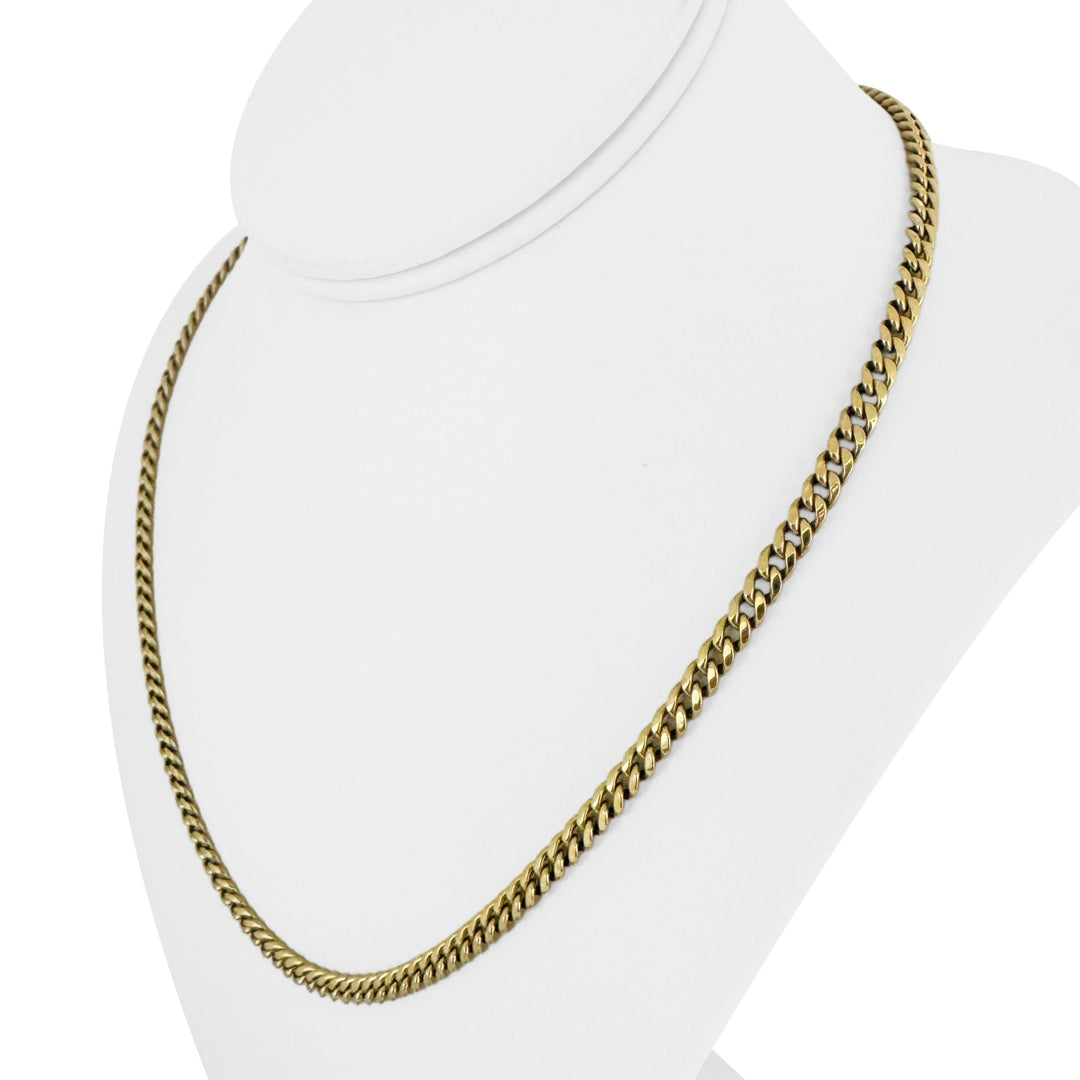 10k Yellow Gold 9.3g Hollow Light 4.2mm Curb Link Chain Necklace 20"