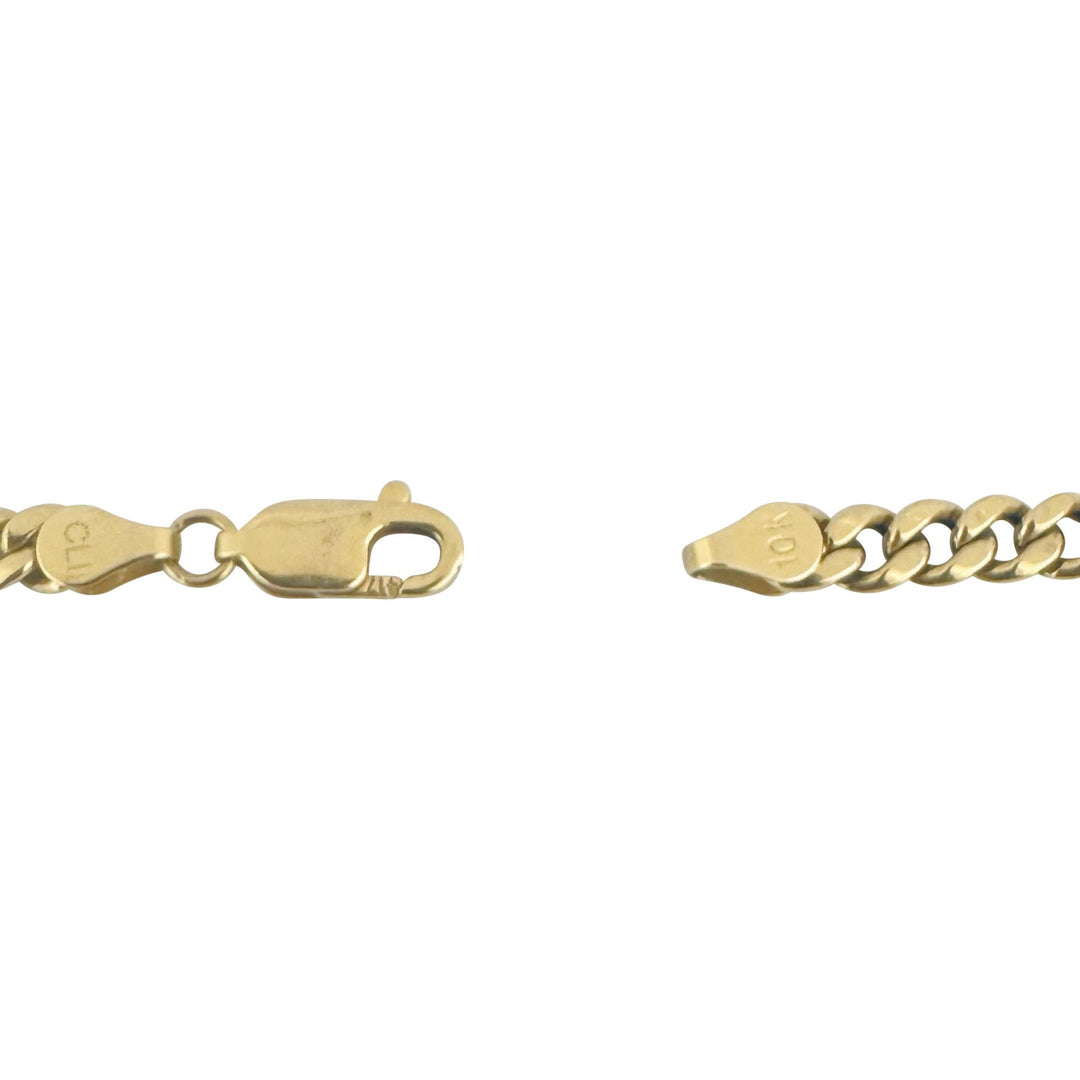10k Yellow Gold 9.3g Hollow Light 4.2mm Curb Link Chain Necklace 20"