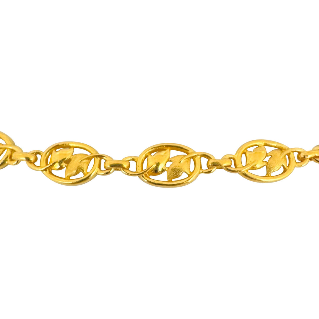 24k Pure Yellow Gold 35g Solid Heavy Fancy Dolphin Link Necklace 15"