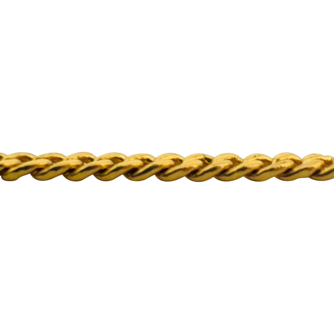 24k Pure Yellow Gold 35g Solid Heavy 4mm Curb Link Chain Necklace 22"