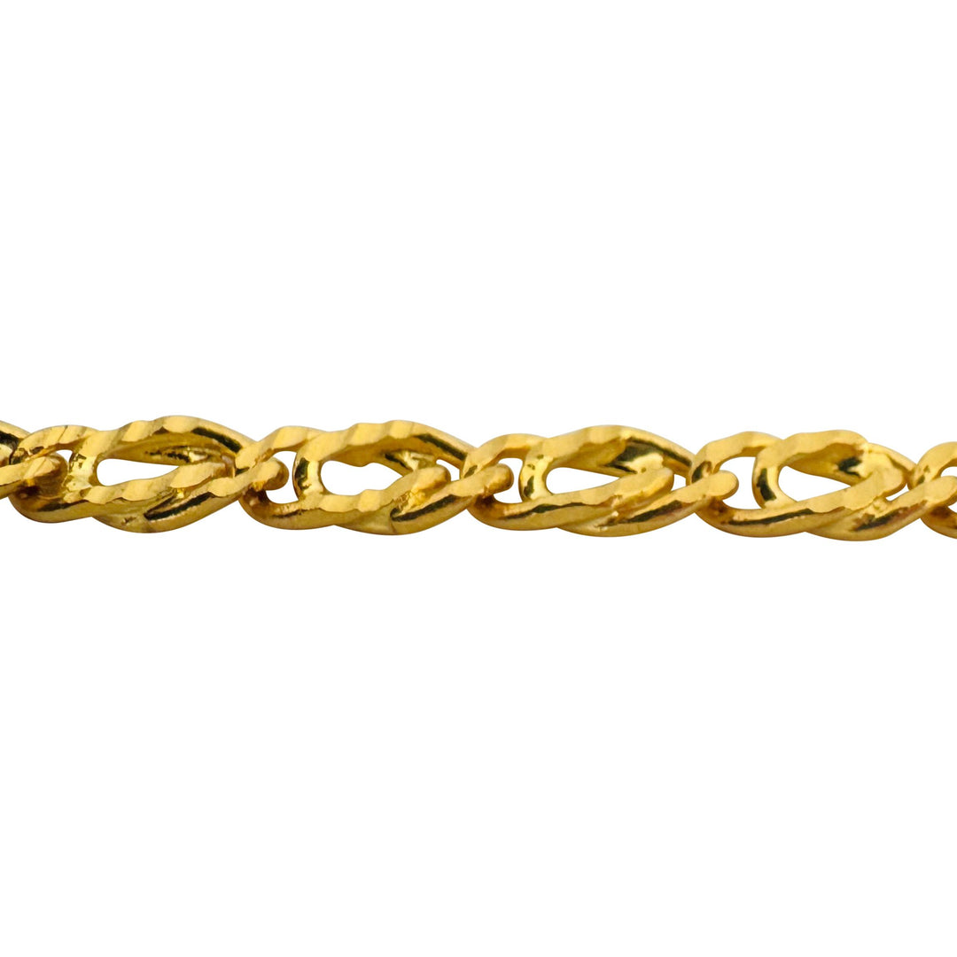 24k Pure Yellow Gold 14.2g Solid Double Curb Link Bracelet 6.75"