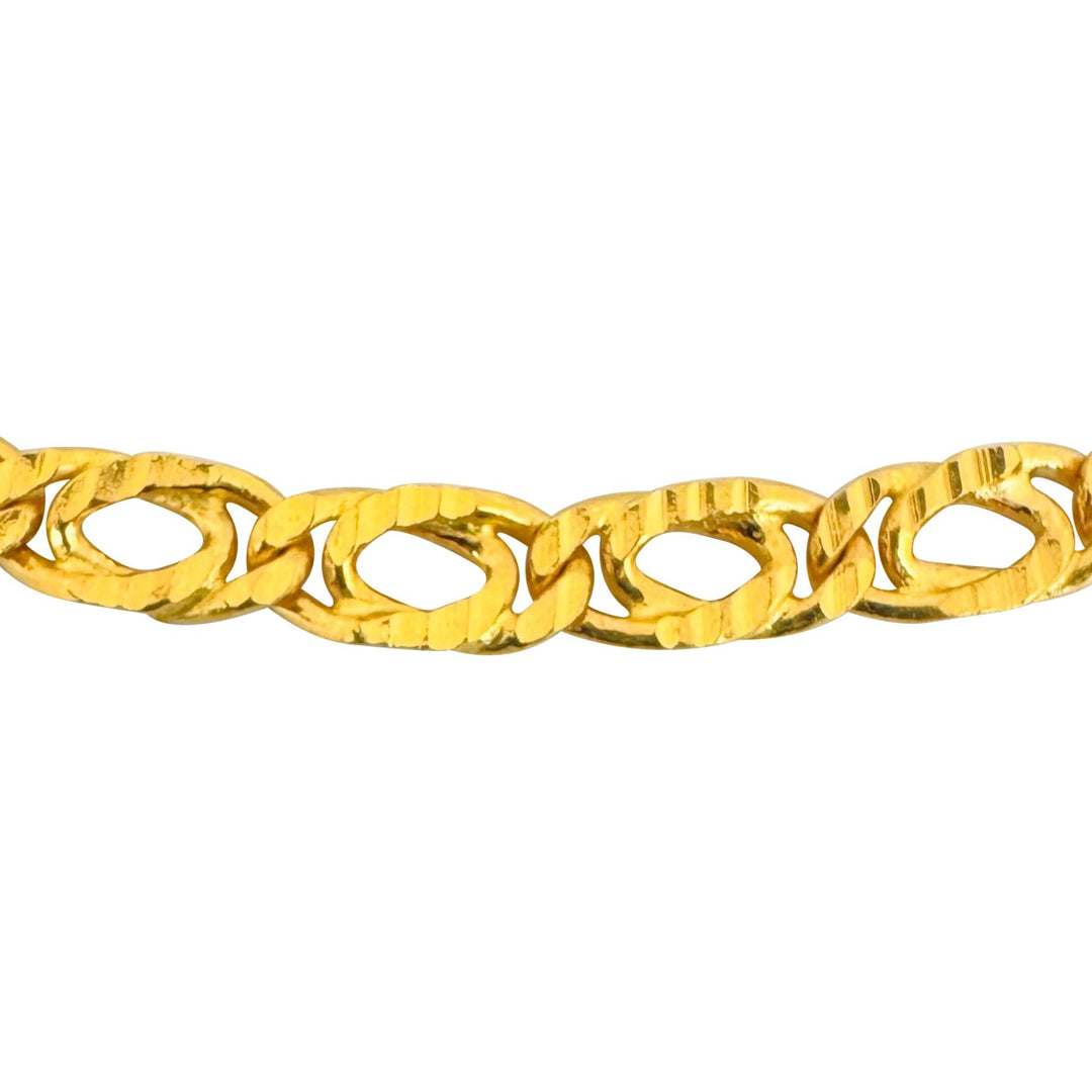 24k Pure Yellow Gold 29.6g Solid Heavy 5mm Double Curb Link Chain Necklace 16"