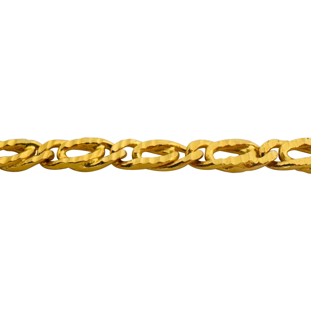 24k Pure Yellow Gold 29.6g Solid Heavy 5mm Double Curb Link Chain Necklace 16"