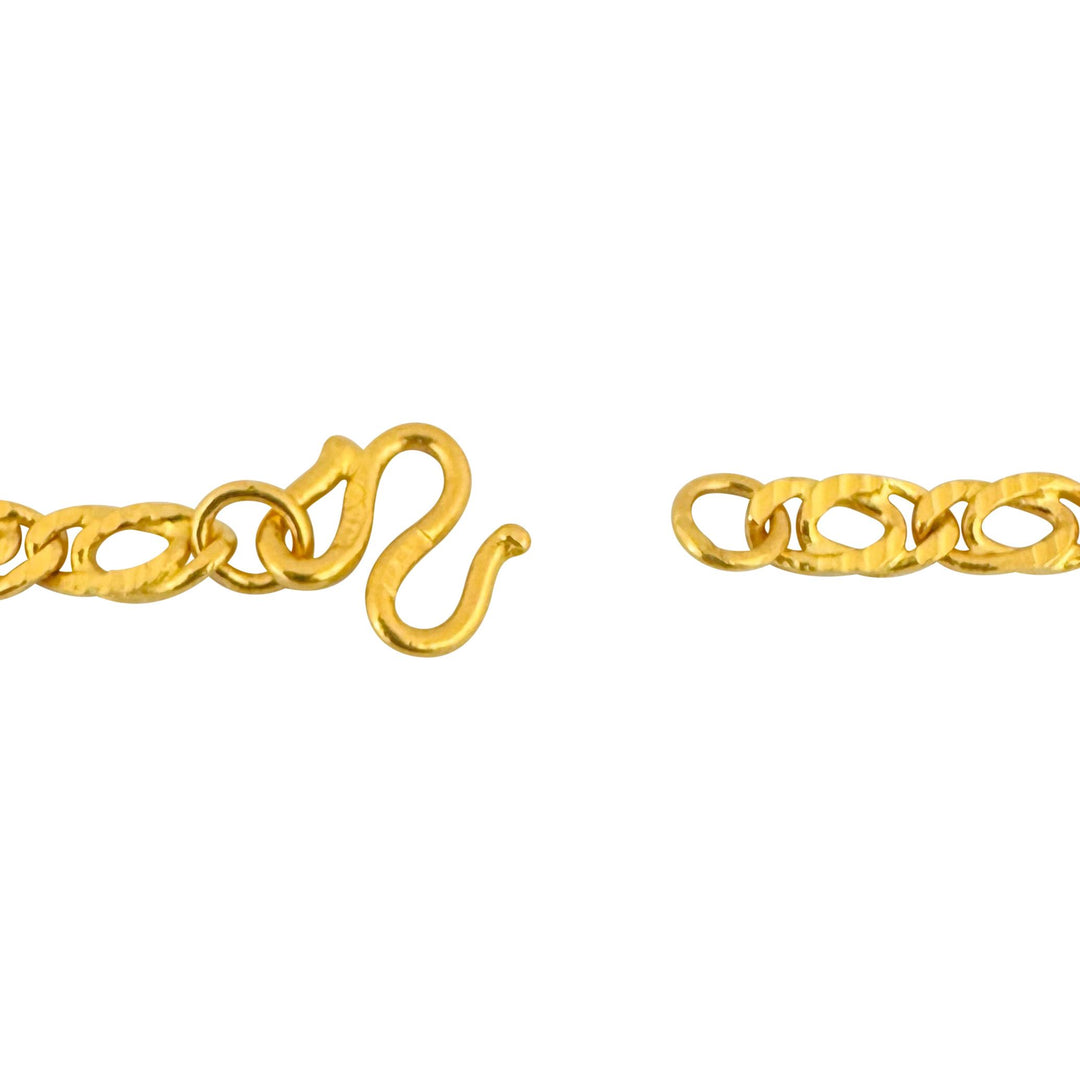 24k Pure Yellow Gold 29.6g Solid Heavy 5mm Double Curb Link Chain Necklace 16"