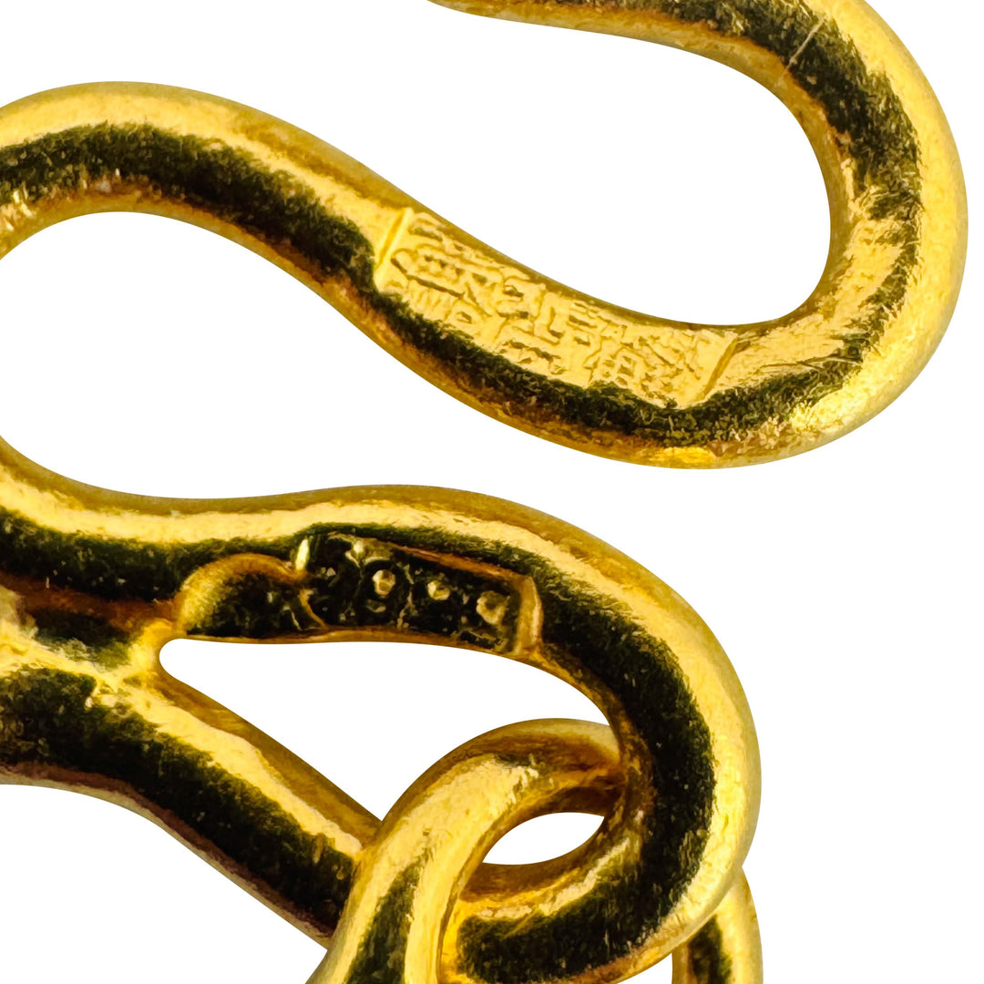 24k Pure Yellow Gold 29.6g Solid Heavy 5mm Double Curb Link Chain Necklace 16"