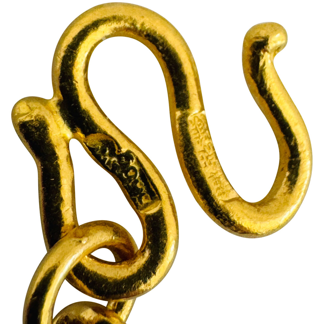 24k Pure Yellow Gold 29.6g Solid Heavy 5mm Double Curb Link Chain Necklace 16"