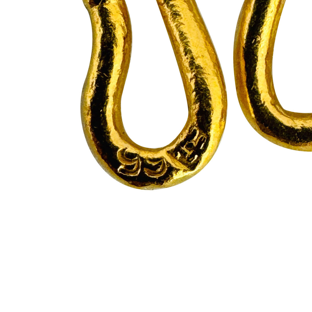 24k Pure Yellow Gold 16.5g Solid Diamond Cut 3mm Curb Link Chain Necklace 18"