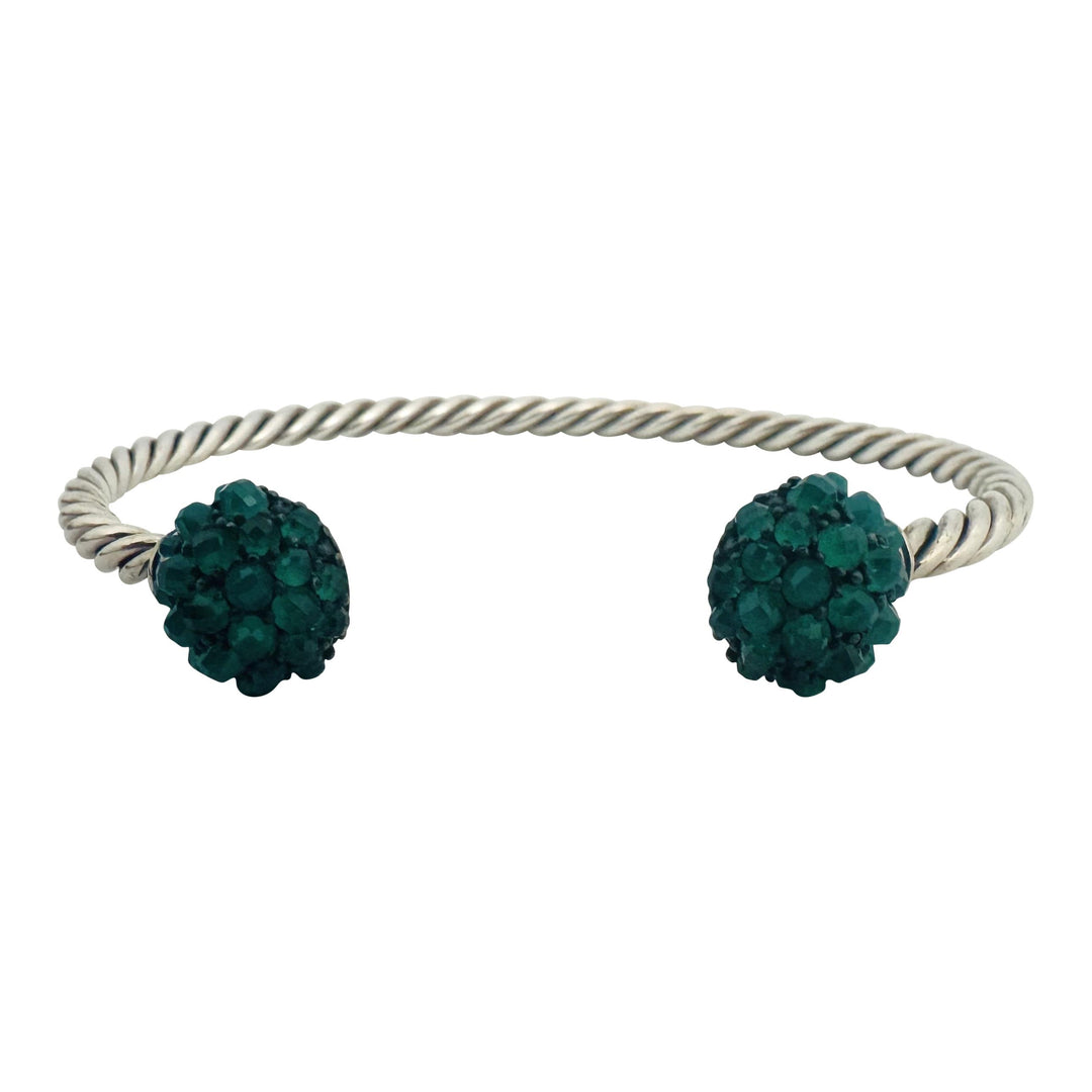 David Yurman Osetra Berries Sterling Silver Cable Cuff Bracelet 7"