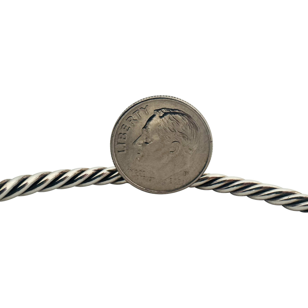 David Yurman Osetra Berries Sterling Silver Cable Cuff Bracelet 7"