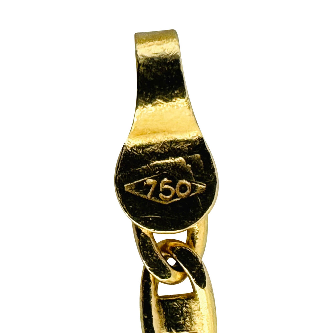 18k Yellow Gold 8.6g Solid Vintage 2.2mm Mariner Link Chain Necklace Italy 23"