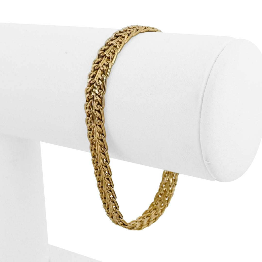 14k Yellow Gold 11.9g Ladies UnoAErre 6.5mm Fancy Link Bracelet Italy 7"