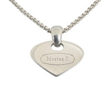 Marina B Sterling Silver 925 Ladies Heart Pendant and Box Link Necklace 16"